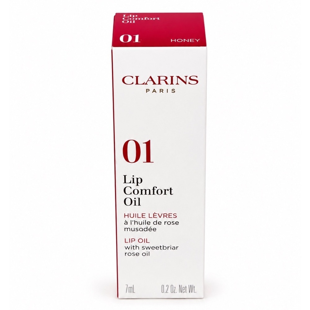 Clarins Lip Oil Comfort 01 Honey Sweetbriar Rose Hydrating Plumping 0.2oz New